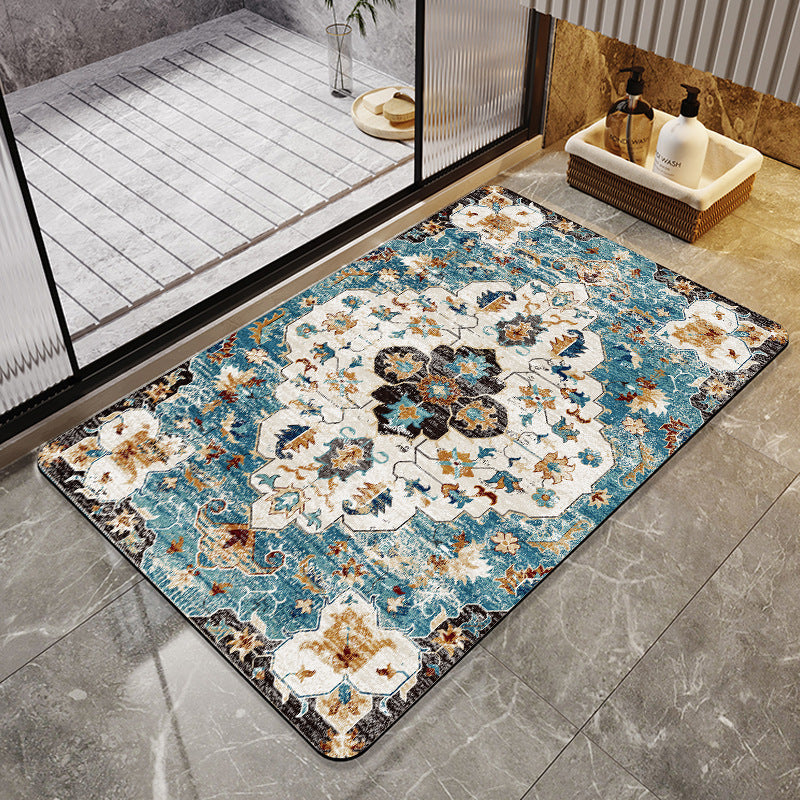 Floral Print Bath Mat