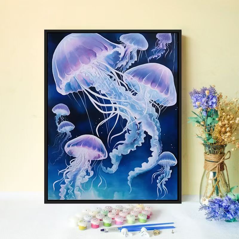 Jellyfish-Inspired Canvas Wall Art Meroci
