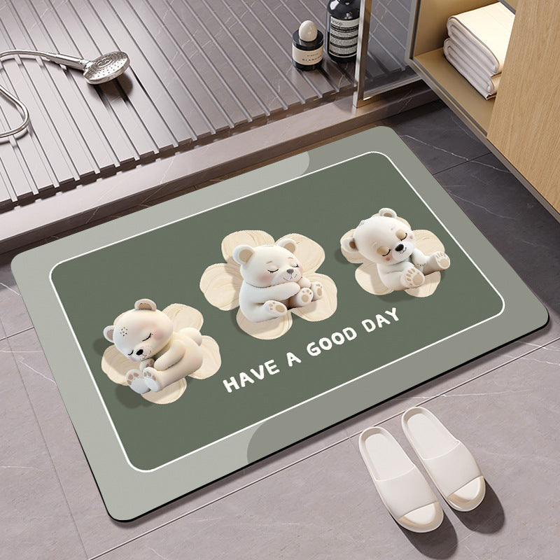 Mermaid-Themed Memory Foam Bath Mat