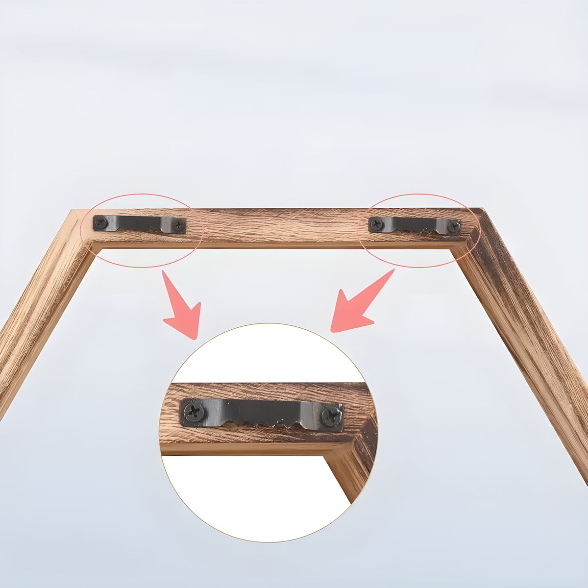 Wall shelf set HexaWood | 5-piece | Hexagon design | Rustic wood look