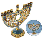 Auriona Menorah Candle Holder | Chanukah Candelabrum & Table Decoration | Wedding & Holiday Decoration | Luxurious Elegance