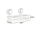 Wall shelf with suction cup | No drilling | Shelf for bathroom & kitchen | Multifunctional