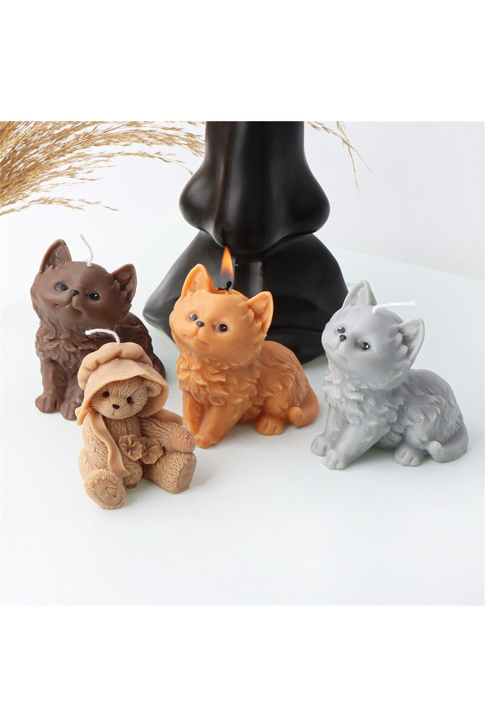 Bear Gypsum Candle Mold