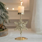 Iron Christmas Candlestick Holders