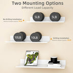 Metallura | Wall shelf made of metal | Floating shelf 30/40/50 cm | Space-saving storage for bathroom, kitchen & bedroom