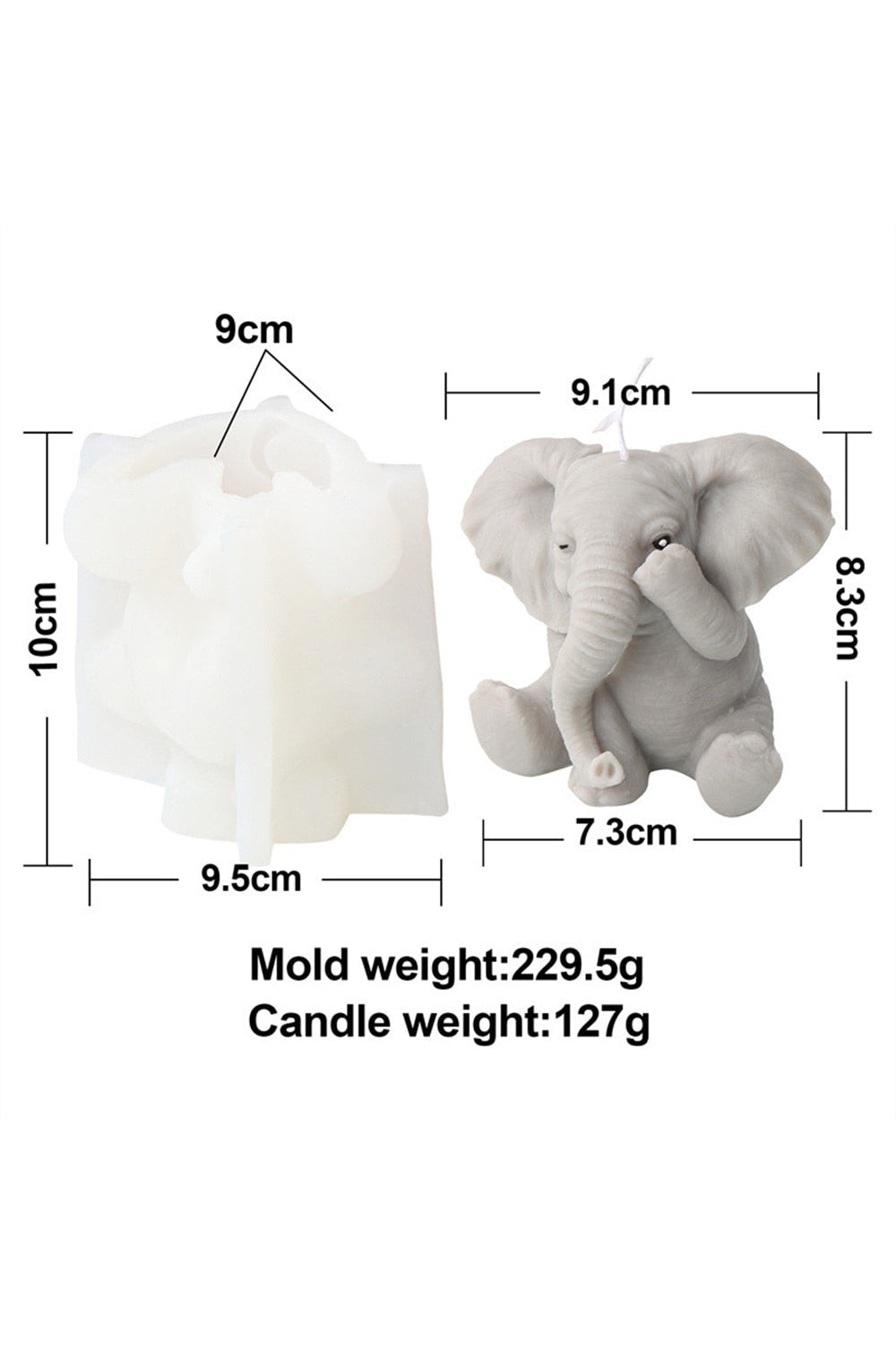 Elephant Candle Shape Design