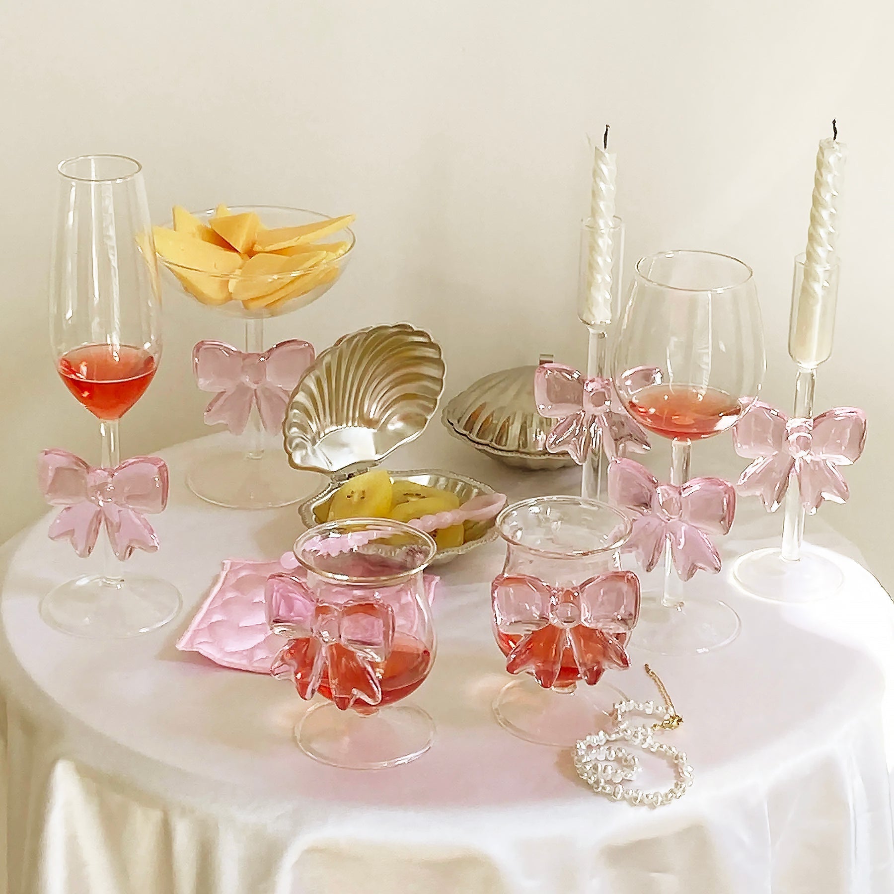 Glass Bow Candleholder