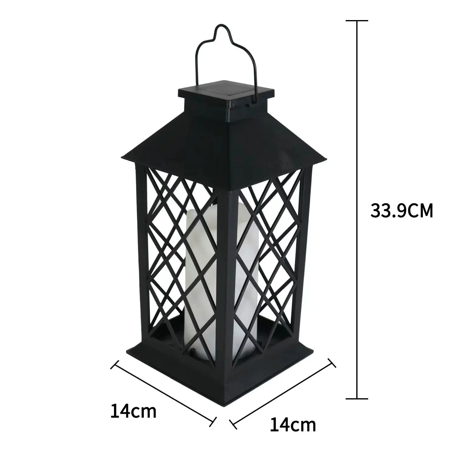 Vintage Outdoor Solar Candle Lantern