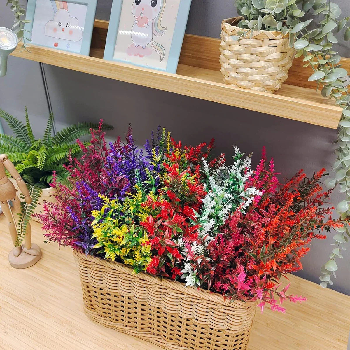 Florabell 12 Piece Set Artificial Lavender Artificial Plants for Weddings, Vases, Garlands & Decoration For Indoor & Outdoor