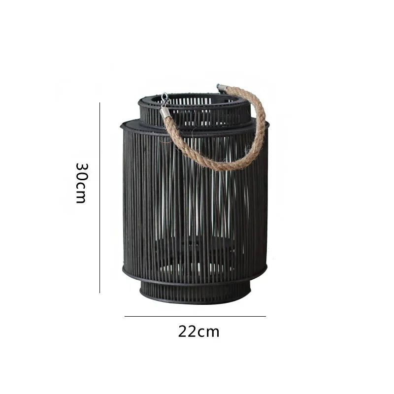Imitation Bamboo LED Candle Lantern