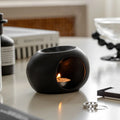Aroma Oven Scentura | Black Ceramic Scent Diffuser | For Essential Oils & Incense Sticks | Spa & Home