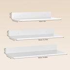 Metallura | Wall shelf made of metal | Floating shelf 30/40/50 cm | Space-saving storage for bathroom, kitchen & bedroom