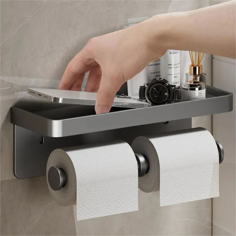 Saniflex Multifunctional Toilet Paper Holder – Modern Design and Practical Functionality