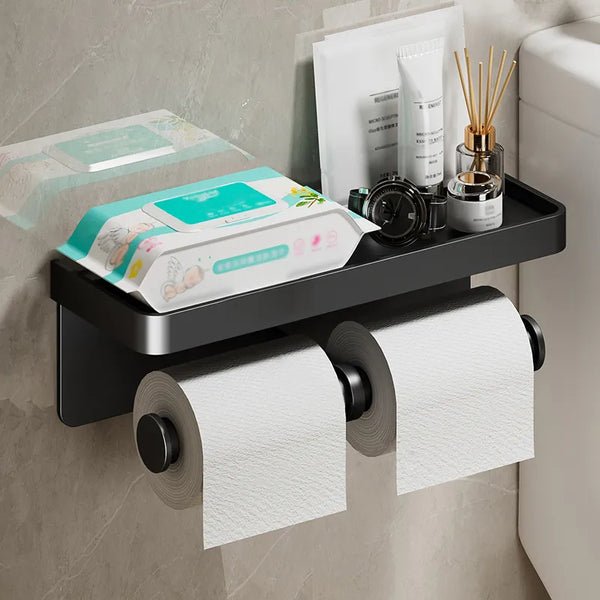 Saniflex Multifunctional Toilet Paper Holder – Modern Design and Practical Functionality