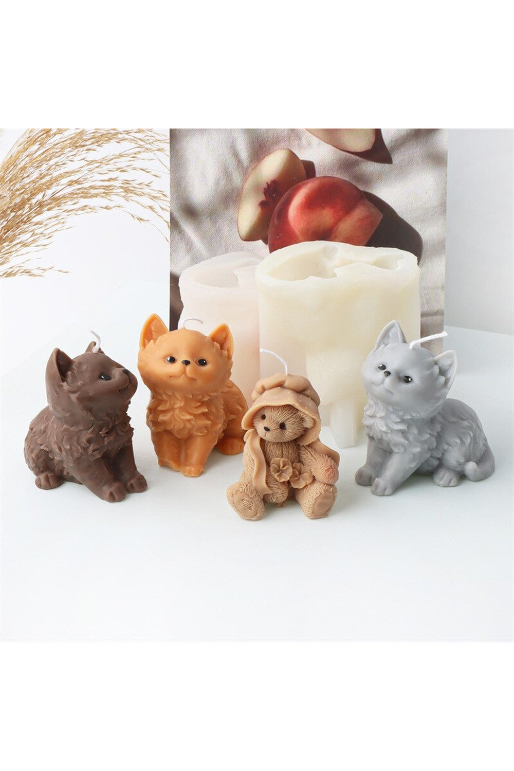 Bear Gypsum Candle Mold