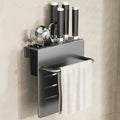 ChefSpace Wall-mounted Knife Holder with Cutting Board Storage – Stainless Steel