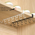 Ferrosa Iron Hooks for Kitchen Cabinet | Wall Shelf & Coat Hooks | Space-saving & Load-bearing