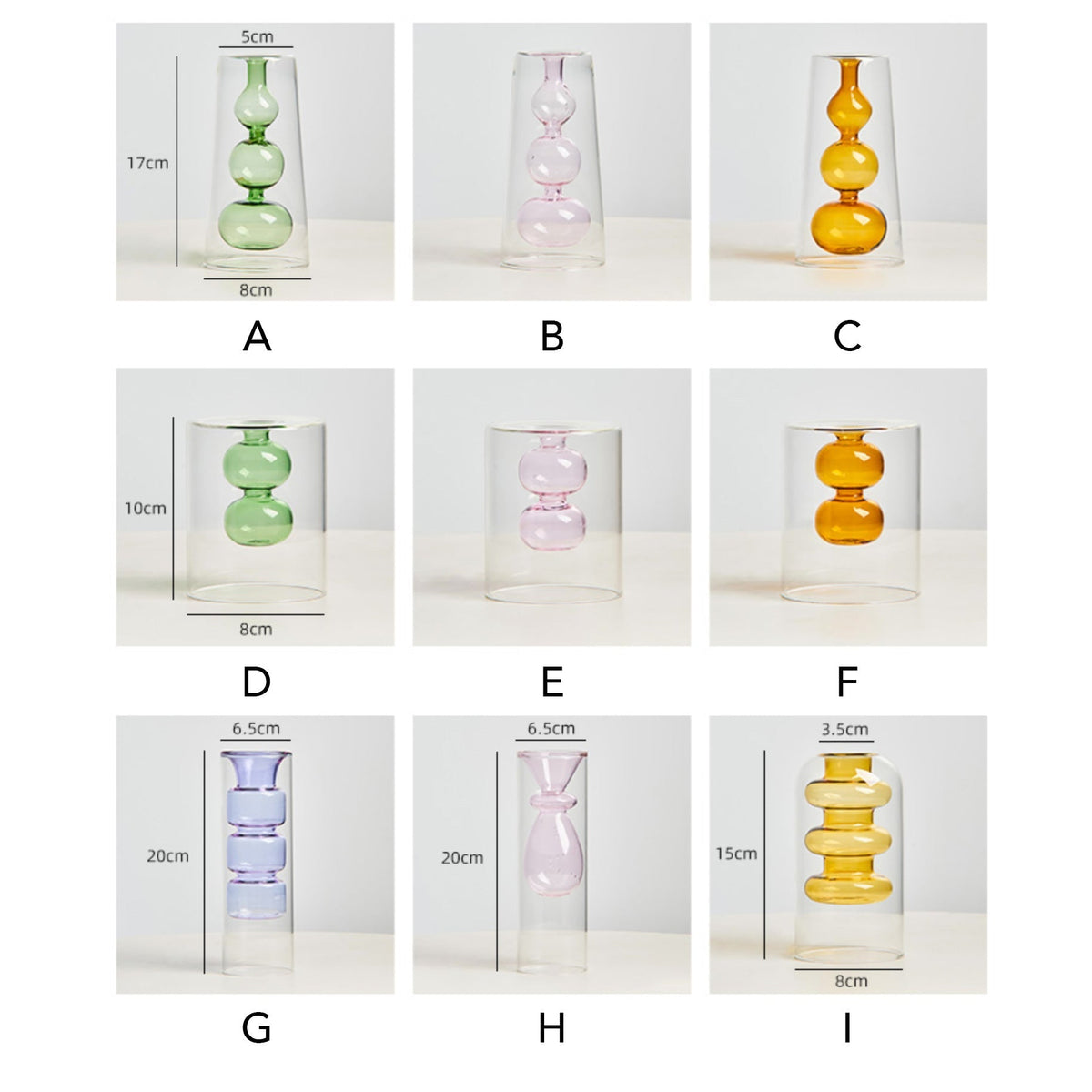 Bubbly Glass Vases
