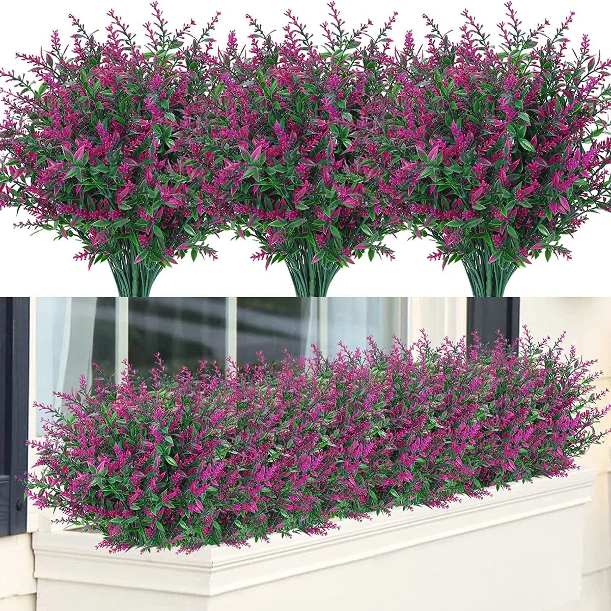 Florabell 12 Piece Set Artificial Lavender Artificial Plants for Weddings, Vases, Garlands & Decoration For Indoor & Outdoor