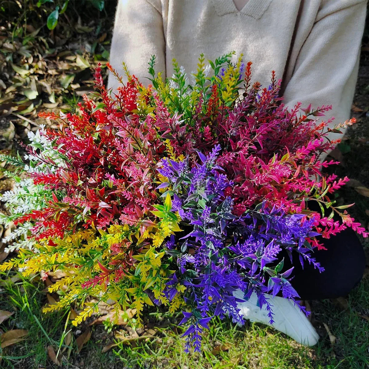Florabell 12 Piece Set Artificial Lavender Artificial Plants for Weddings, Vases, Garlands & Decoration For Indoor & Outdoor