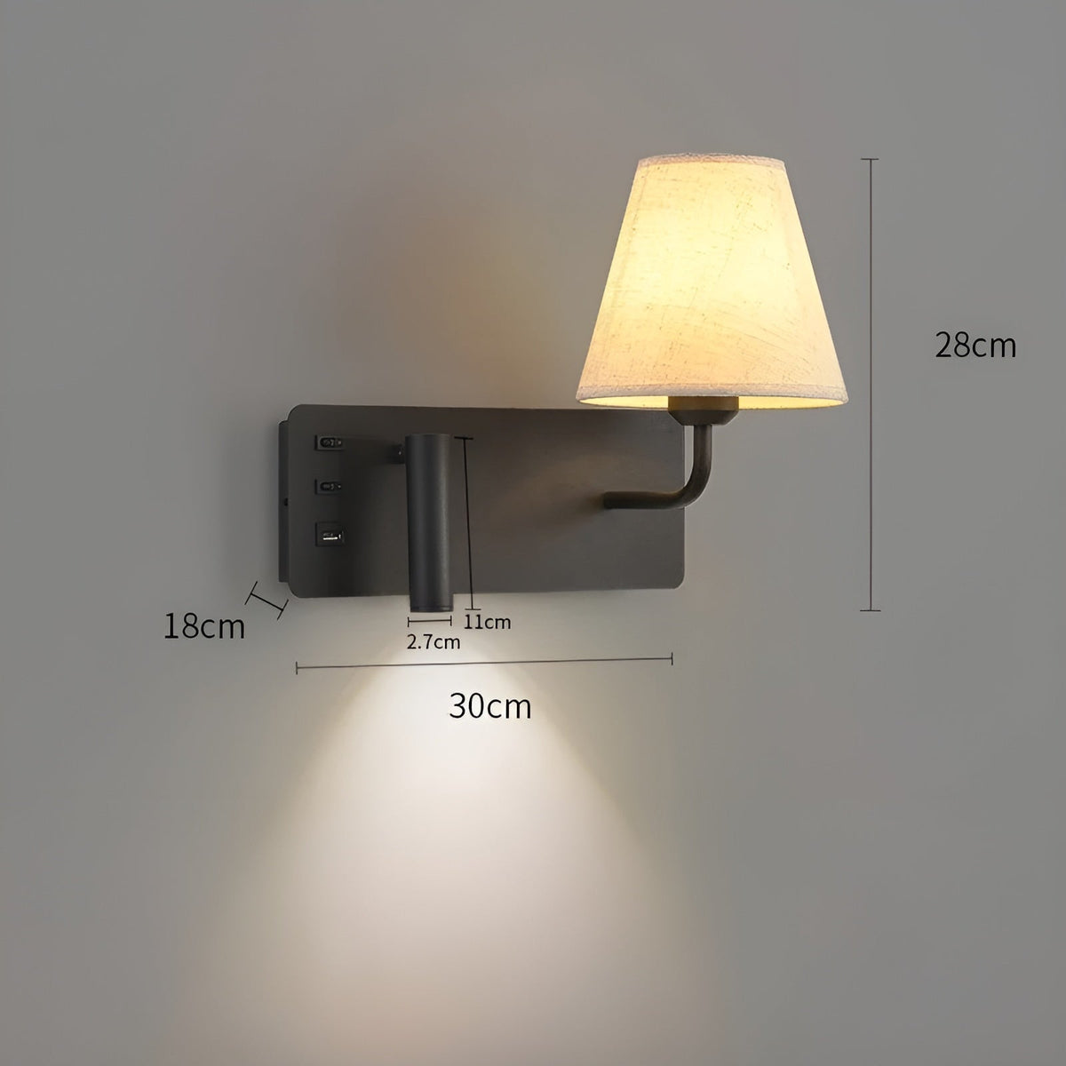 Reading lamp with candle light effect – Warm, decorative light | Perfect for the bedroom & bed