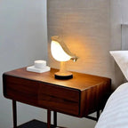 Bird Table Lamp made of Wood - dimmable, with Touch & Aroma Diffuser