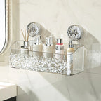 Practical wall shelf Drill-free storage in the bathroom