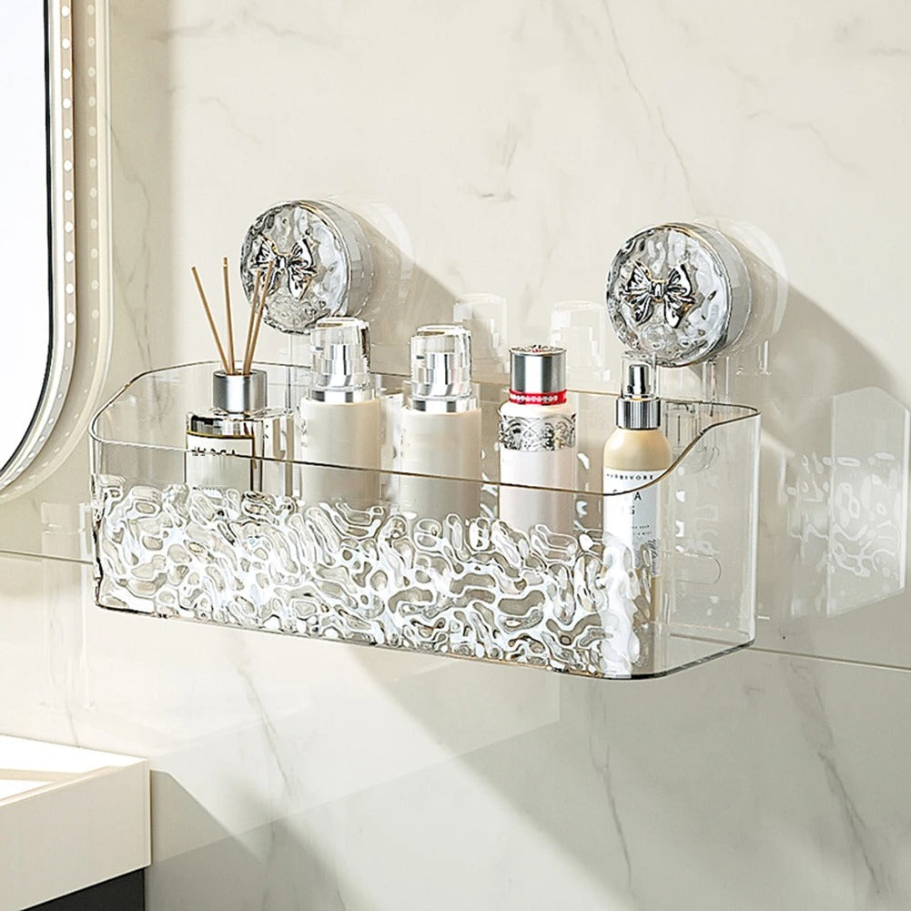 Practical wall shelf Drill-free storage in the bathroom