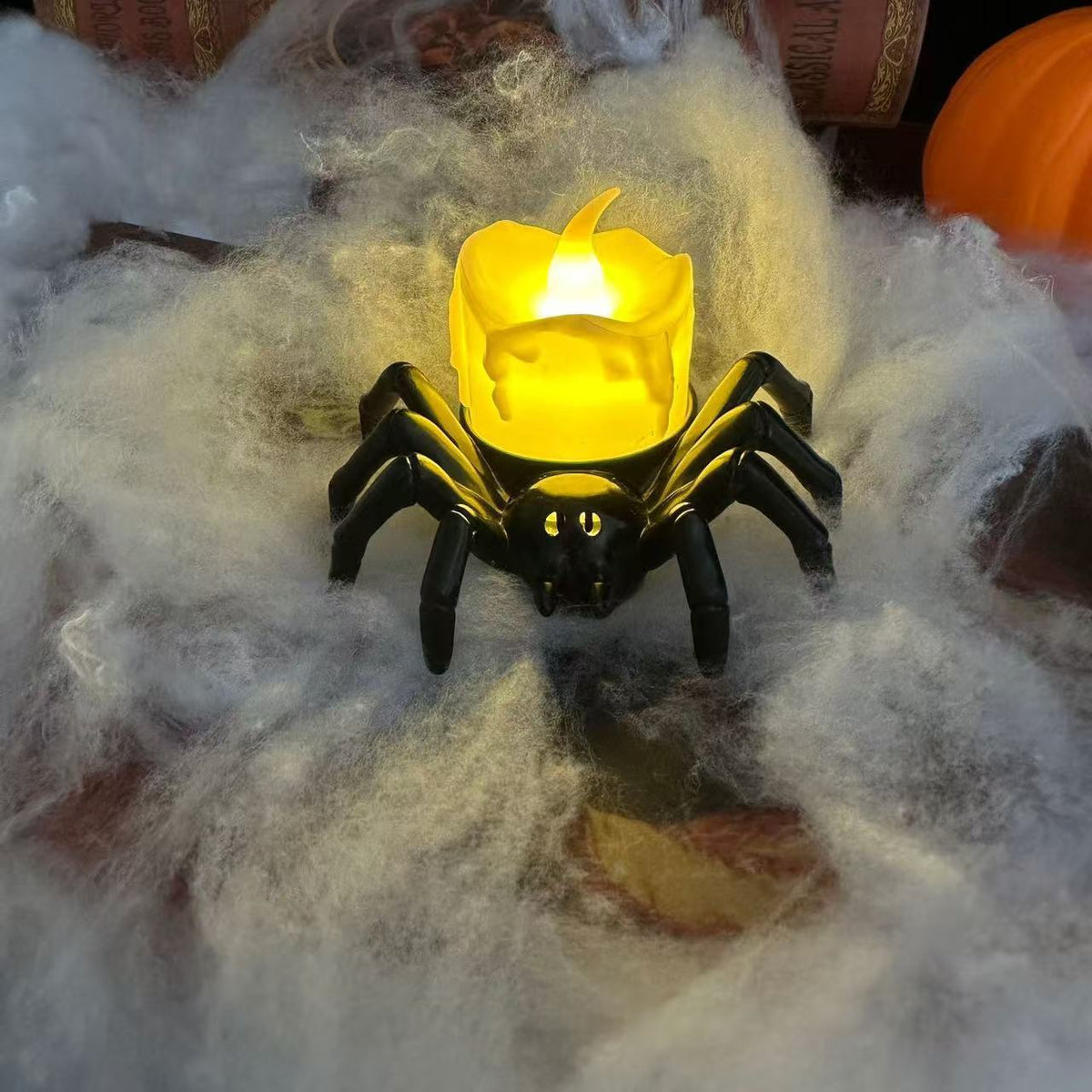 Halloween Decoration – Spiderback Ornament with Candle and Eyeball Designs