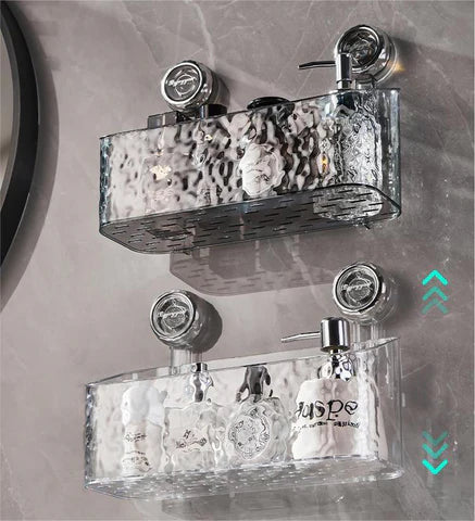 Practical wall shelf Drill-free storage in the bathroom