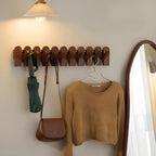 FoldaMerocie wardrobe rail made of wood – Stylish wall hook rail | Space-saving solution for any room