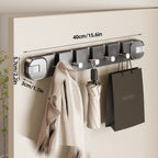 Wall Hook Panel Without Drilling – OrganizePlus Hidden 5-Hook Rack