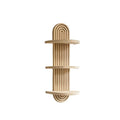 Boho Wall Shelf Made of Solid Wood – Multi-Tier and Space-Saving | For Living Room, Bedroom, and Hallway