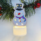 Electronic LED Christmas Candle Lamps - Set of 10 – Adorable Santa, Snowman & Tree Night Lights for Festive Home, Party, & Garden Décor
