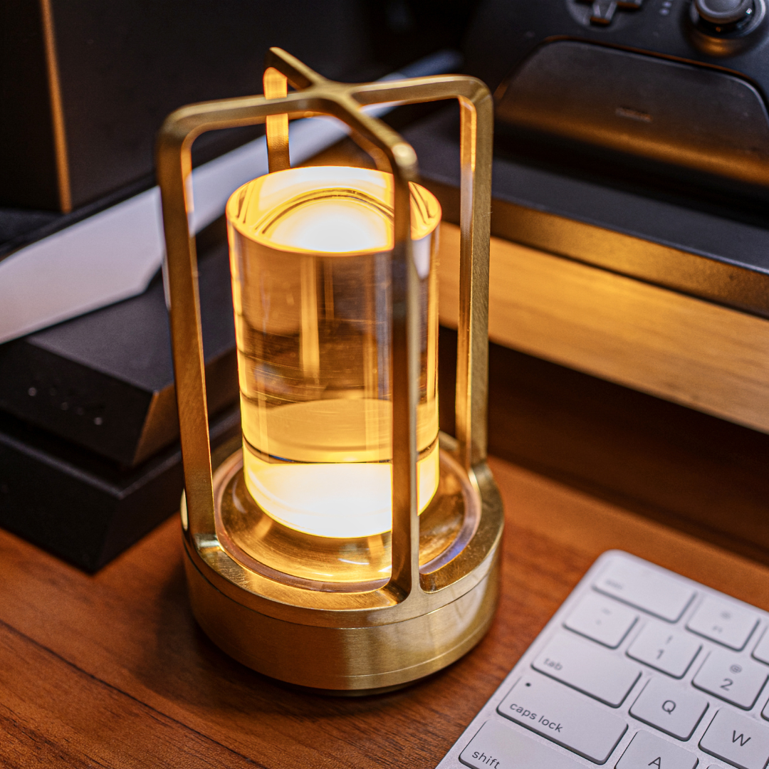 LED Candle Effect Crystal Table Lamp