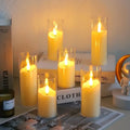 LED Candles with Glass Holders for Home Decor