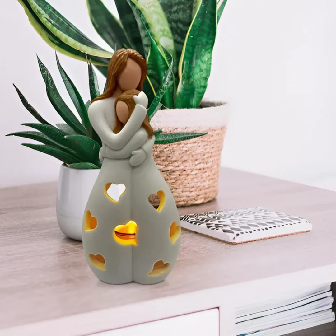 Embracing Mother and Daughter Candle Holder - EternalBond