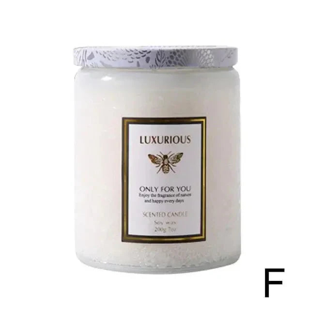 Scented candle glass with essential oils