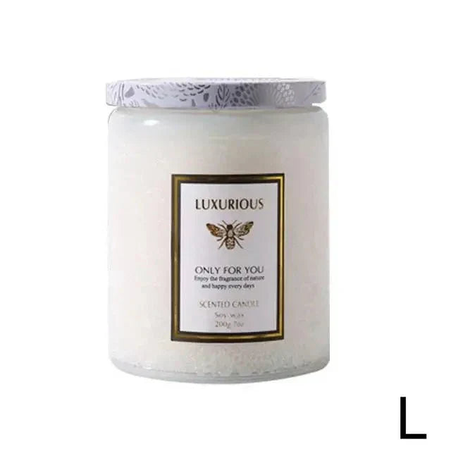 Scented candle glass with essential oils