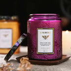 Scented candle glass with essential oils