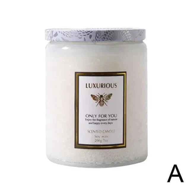 Scented candle glass with essential oils