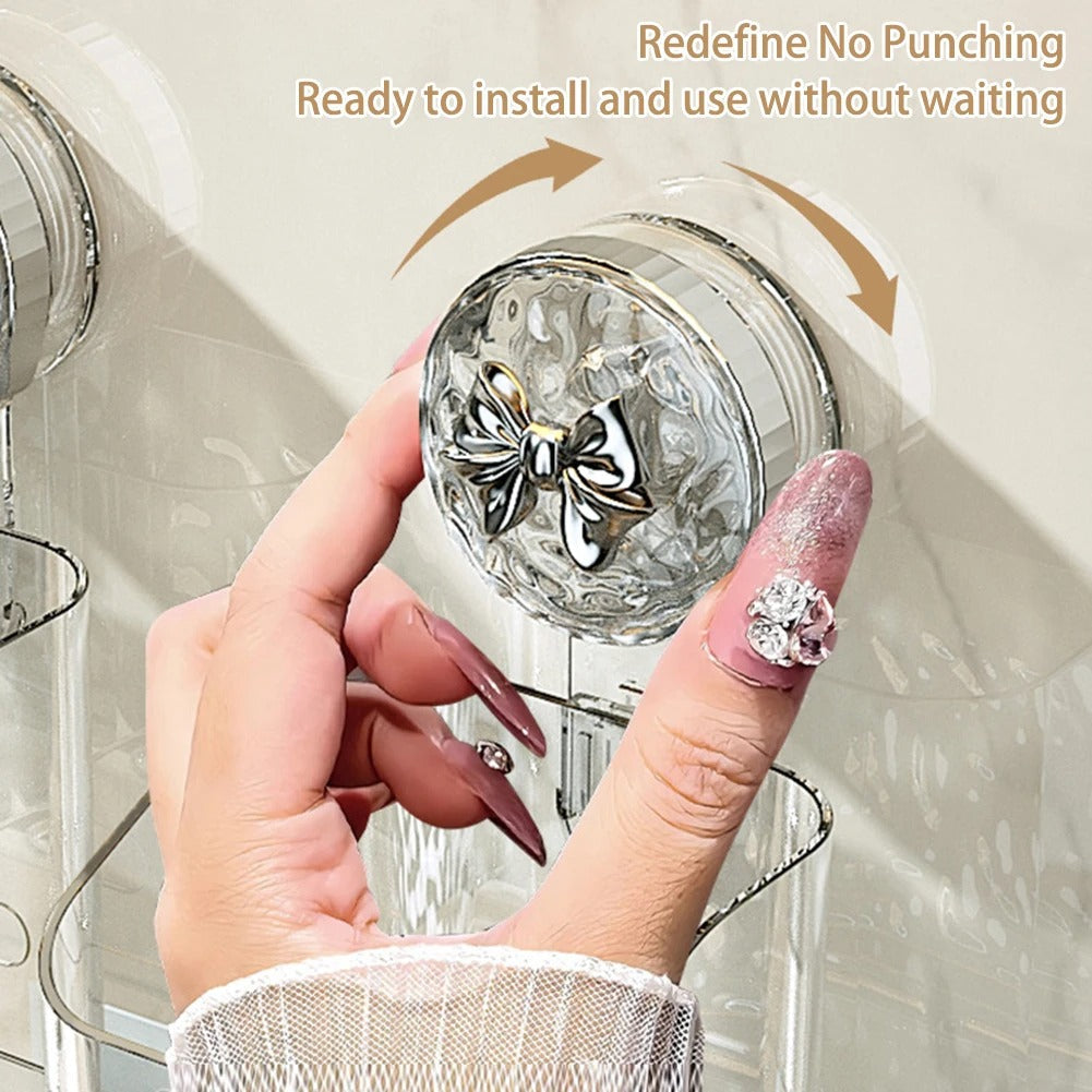 Practical wall shelf Drill-free storage in the bathroom