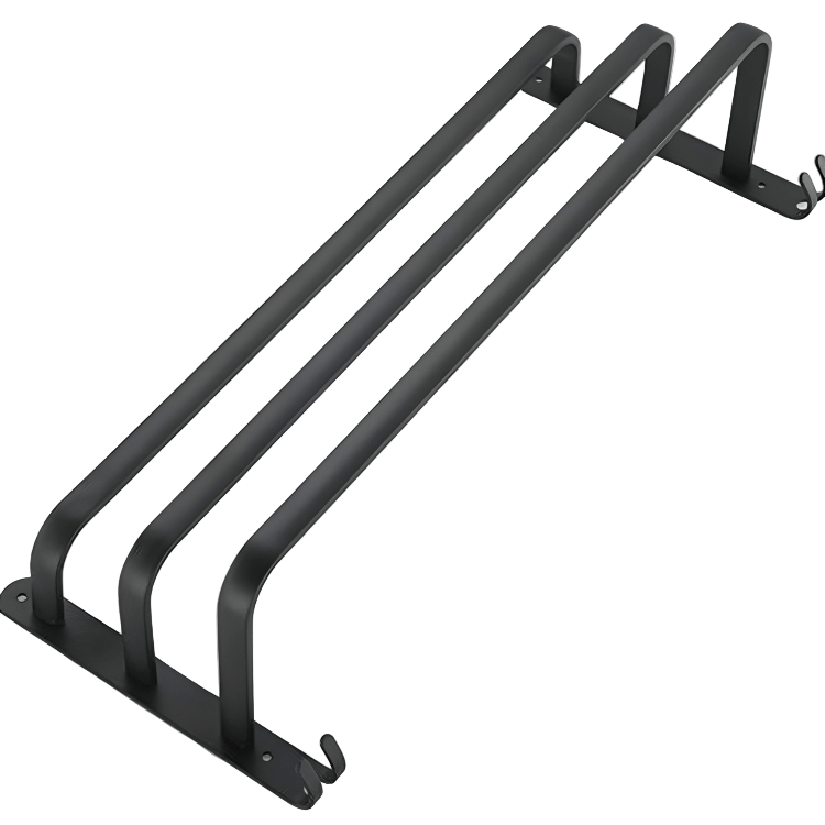 FlexRack – Wall-Mounted Aluminum Bathroom Shelf with 3 Crossbars