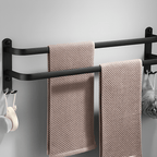 FlexRack – Wall-Mounted Aluminum Bathroom Shelf with 3 Crossbars