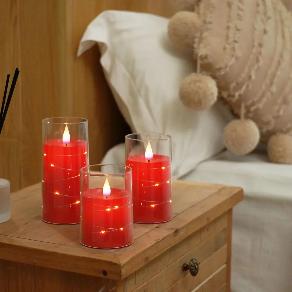 Candle Lights Set with Realistic LED Flame