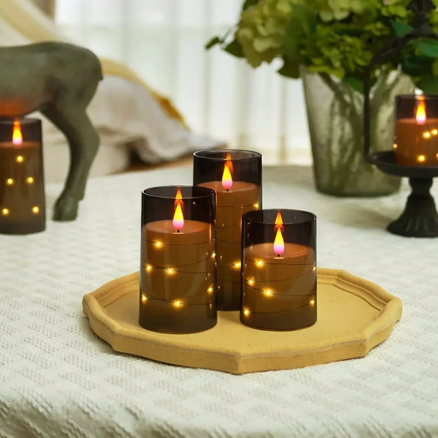 Candle Lights Set with Realistic LED Flame