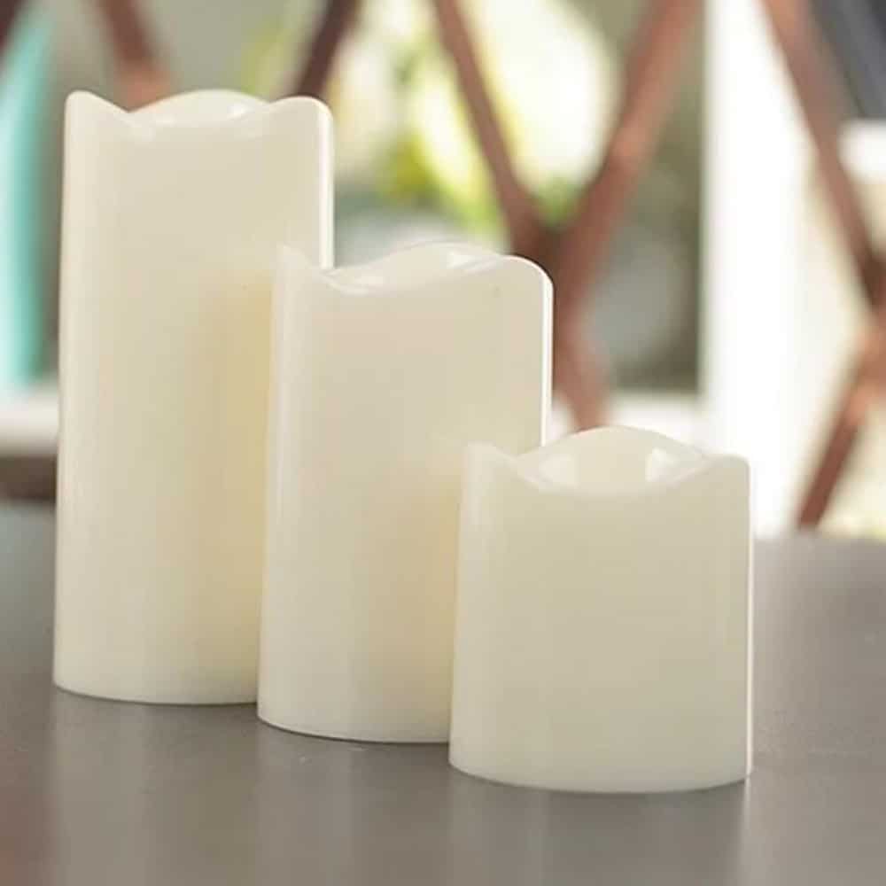LED Candles - 3 pieces - 7.5/11.5/15 cm - with remote control - with color change