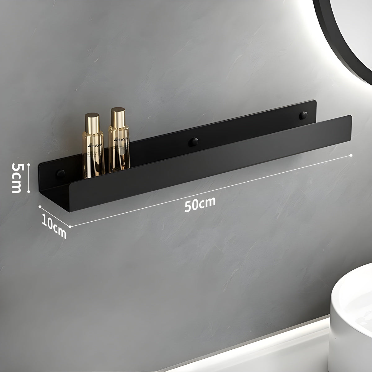 Merociack Bathroom Shelf – Modern Design with Towel Bar | Practical Storage for the Bathroom