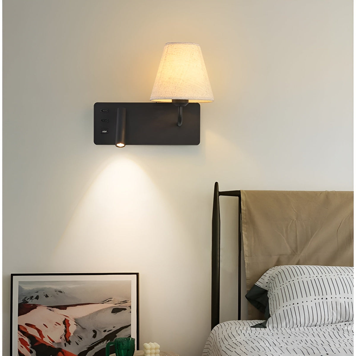 Reading lamp with candle light effect – Warm, decorative light | Perfect for the bedroom & bed