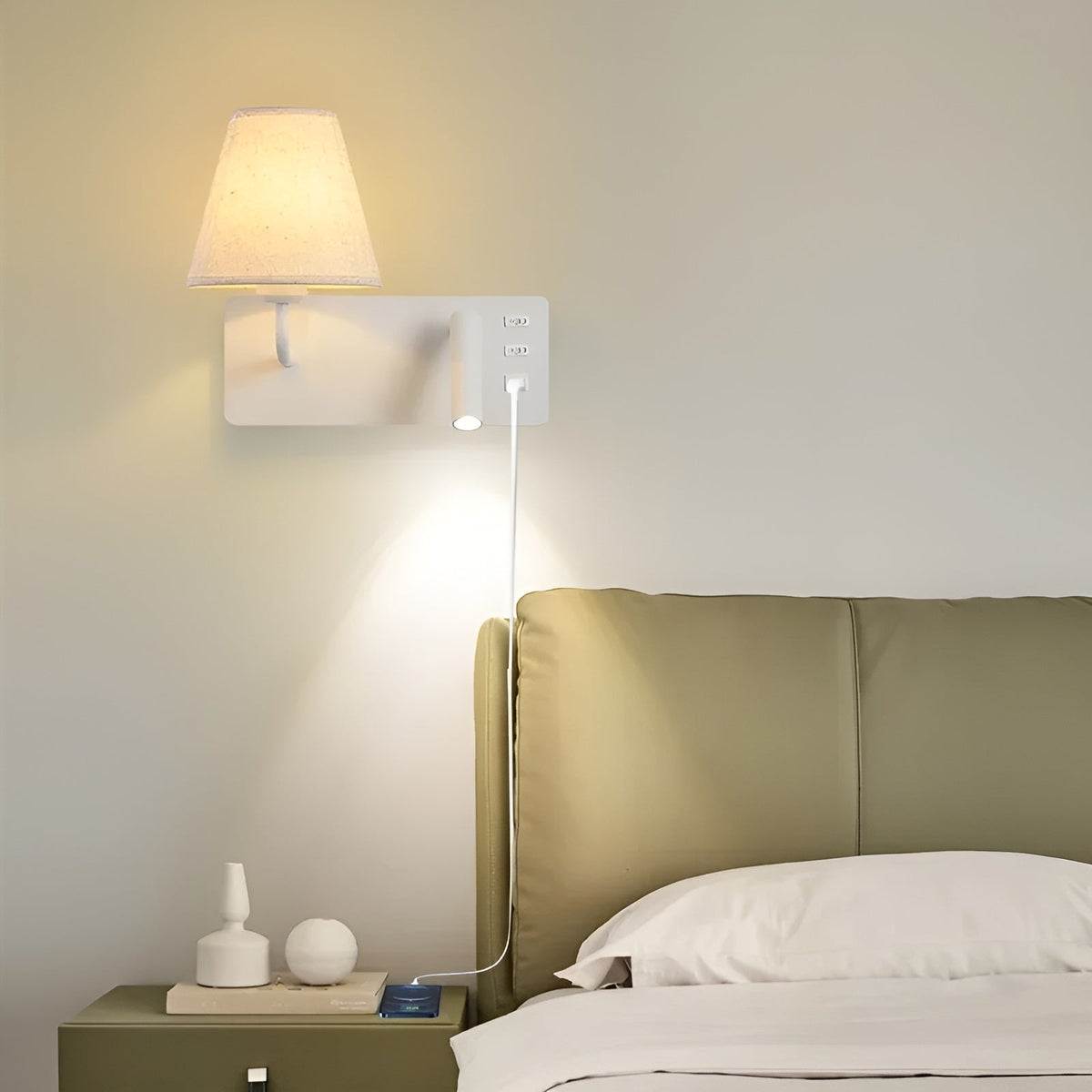 Reading lamp with candle light effect – Warm, decorative light | Perfect for the bedroom & bed